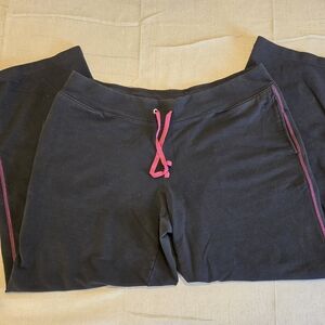 Danskin Now Women's Lounge Pants XL Black Pink Drawstring